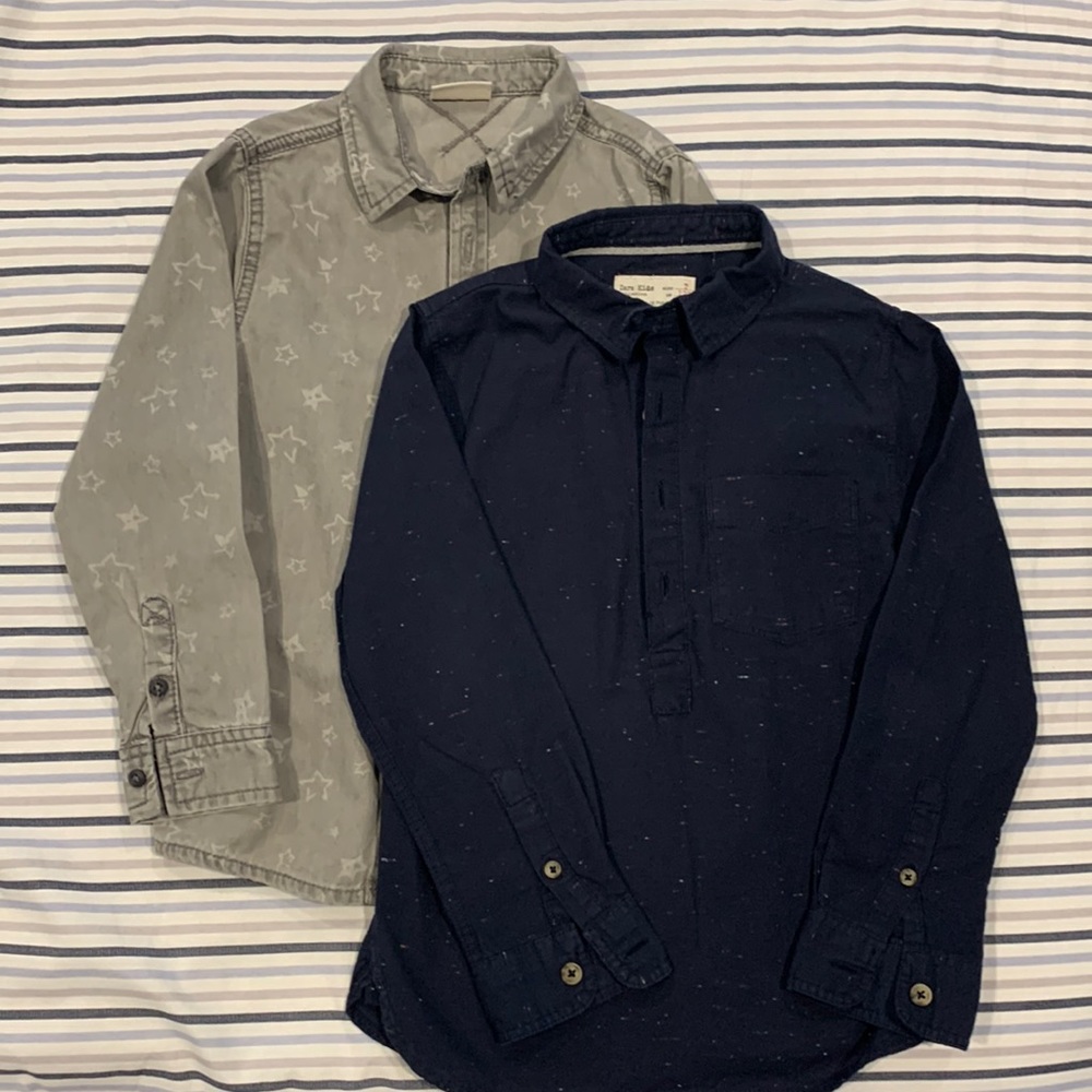 2 Zara Boys Button Down Shirts